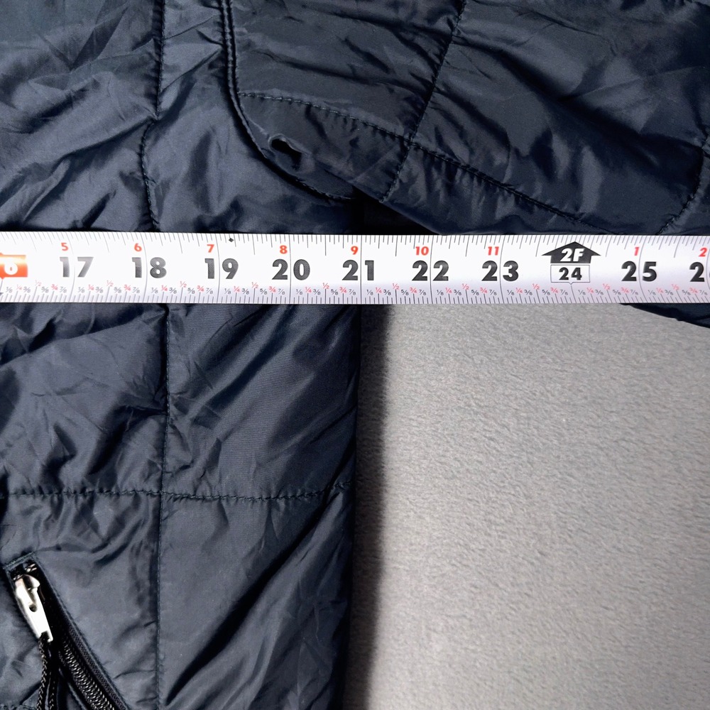 LL Bean Primaloft Quilted Insulated Jacket Navy Cord‎ Collar Full Zip Mens M - Picture 6 of 8